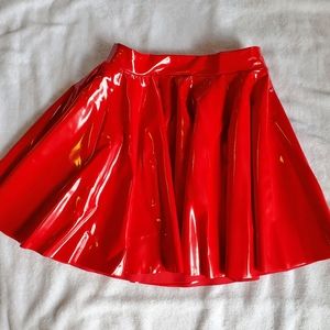 PVC Red Cheerleader Skirt